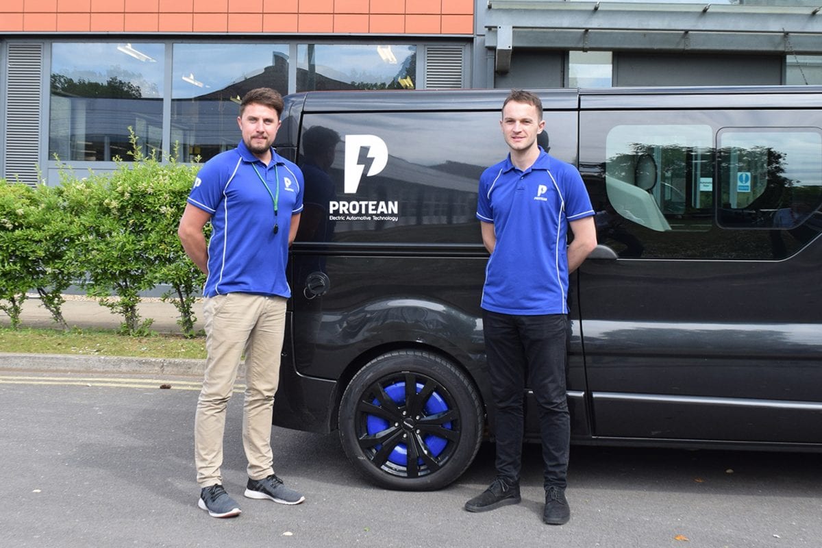 Former Brooklands College students Jamie Birch and Stewart Jones